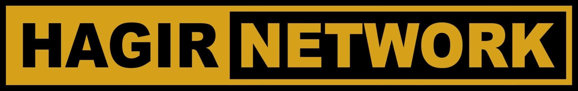 A black and yellow logo for the net.